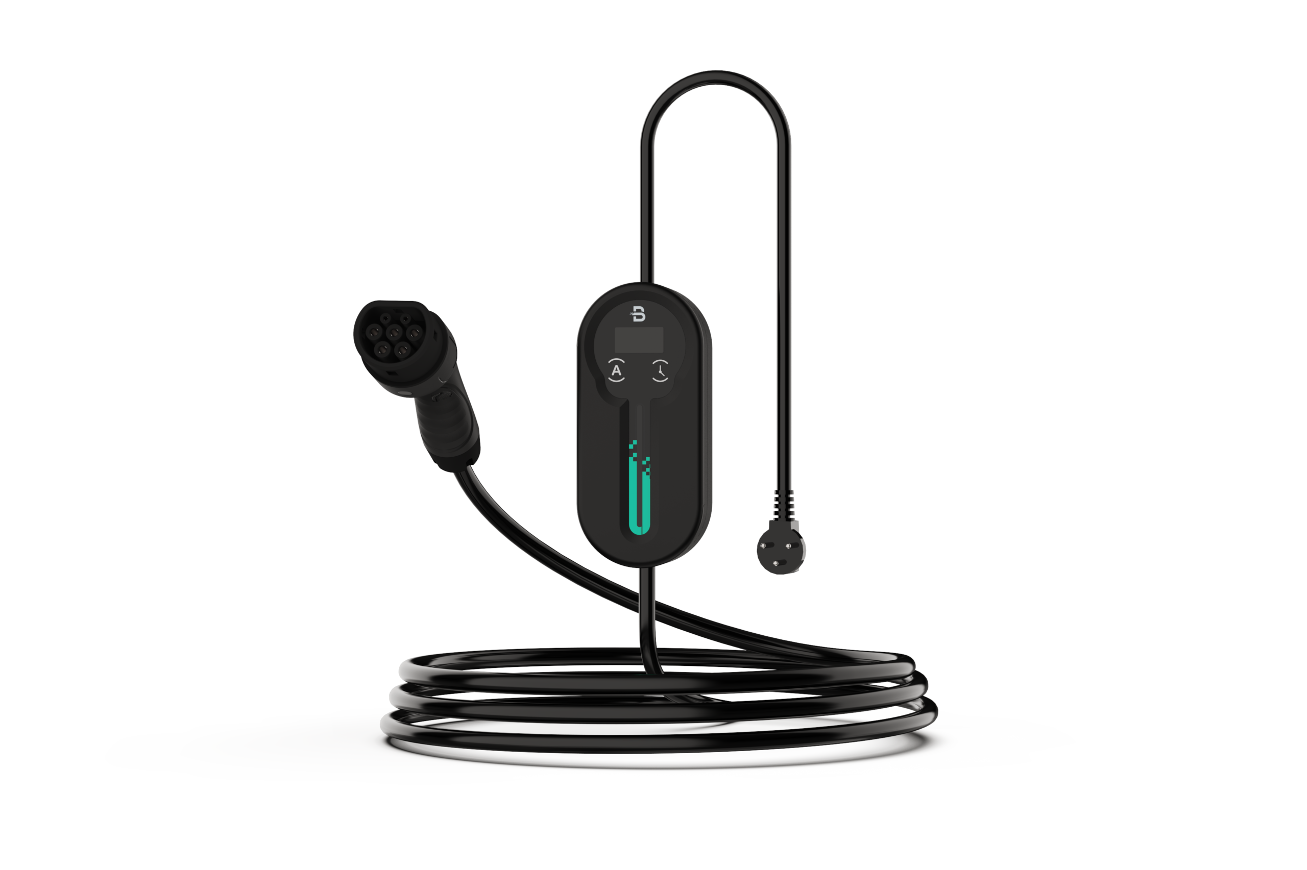 Plusrite Portable AC EV Charger EV-8A-16A with 7m cable and Type 2 plug