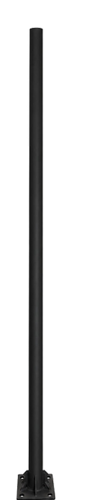 Solar Street Light Pole PLS-4M-Black - 4 metre black pole with cage mounting base