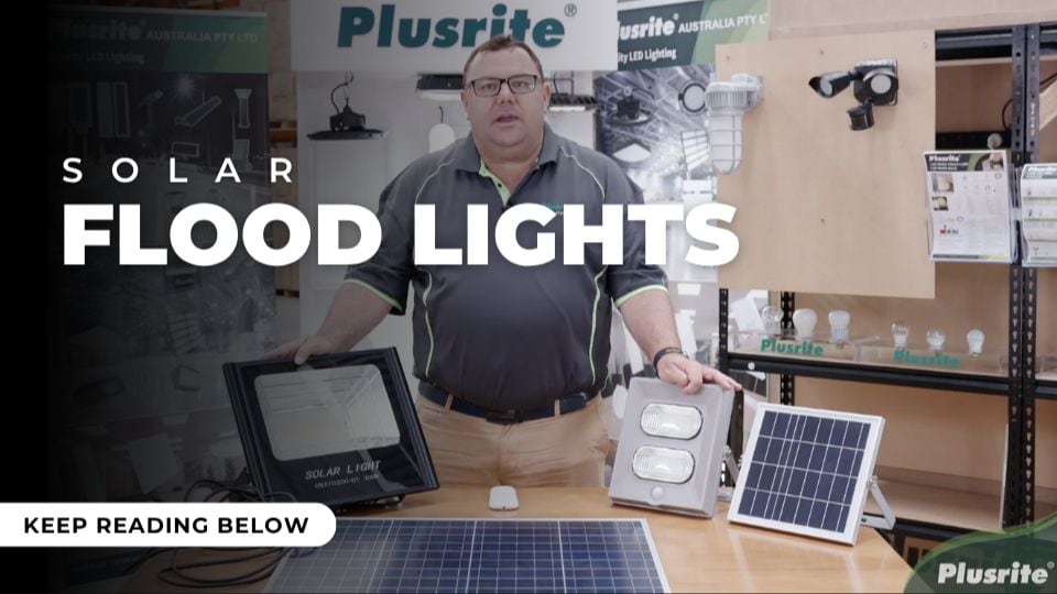 Plusrite Australia solar flood lights and solar panels